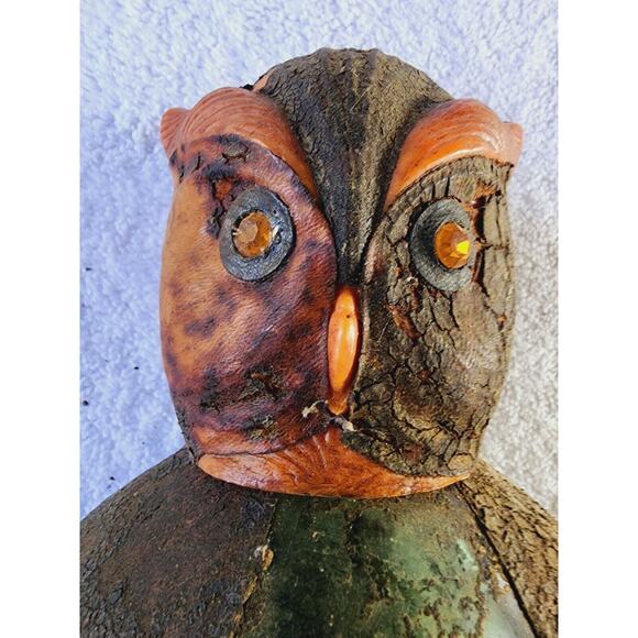 MCM 1960s Leather Wrapped OWL Liquor Bottle Decanter Made in Italy READ Barware - Picture 2 of 10